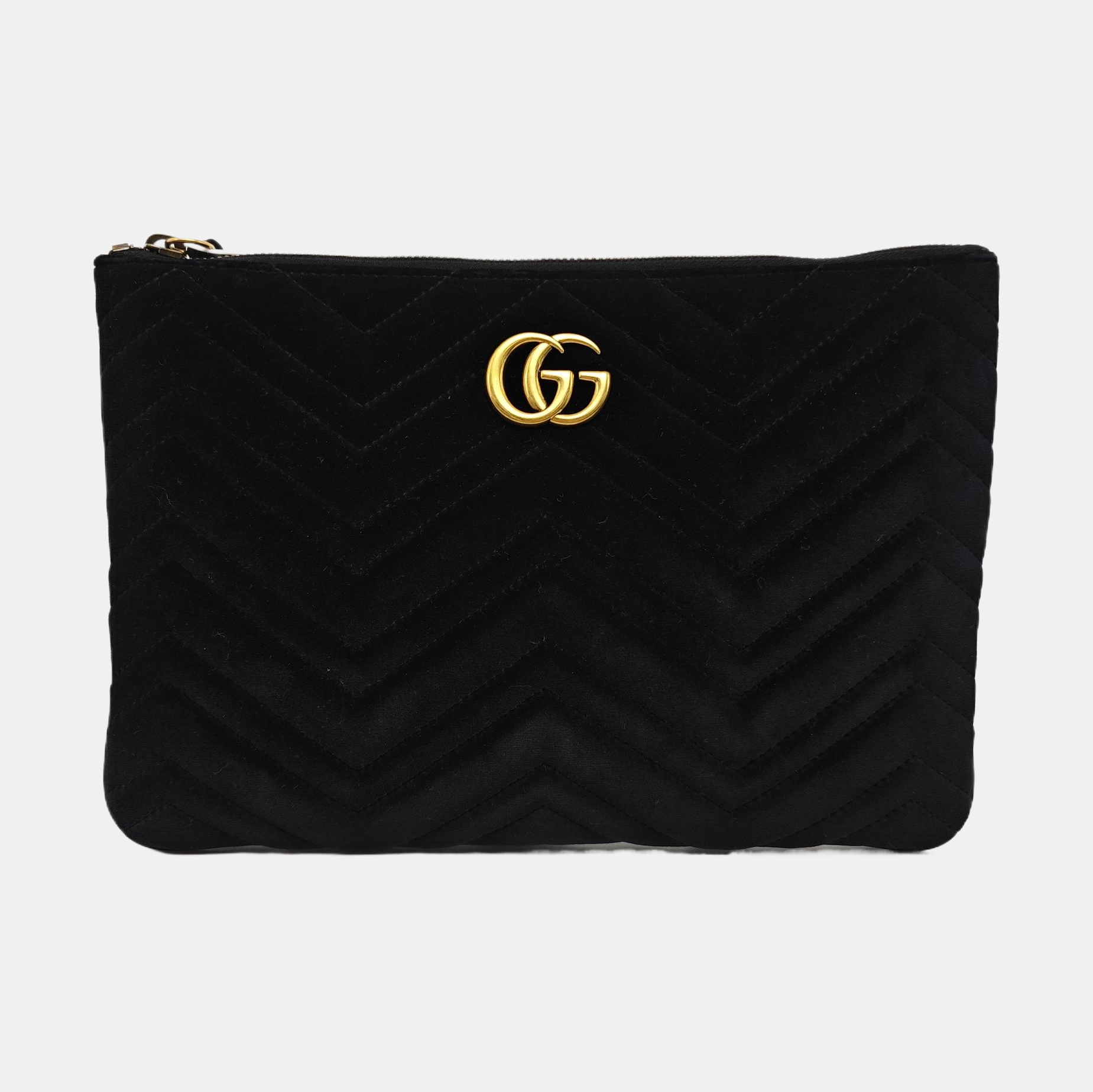GG Marmont Large Velvet Black