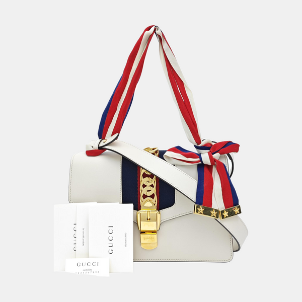 Sylvie Small Calfskin White