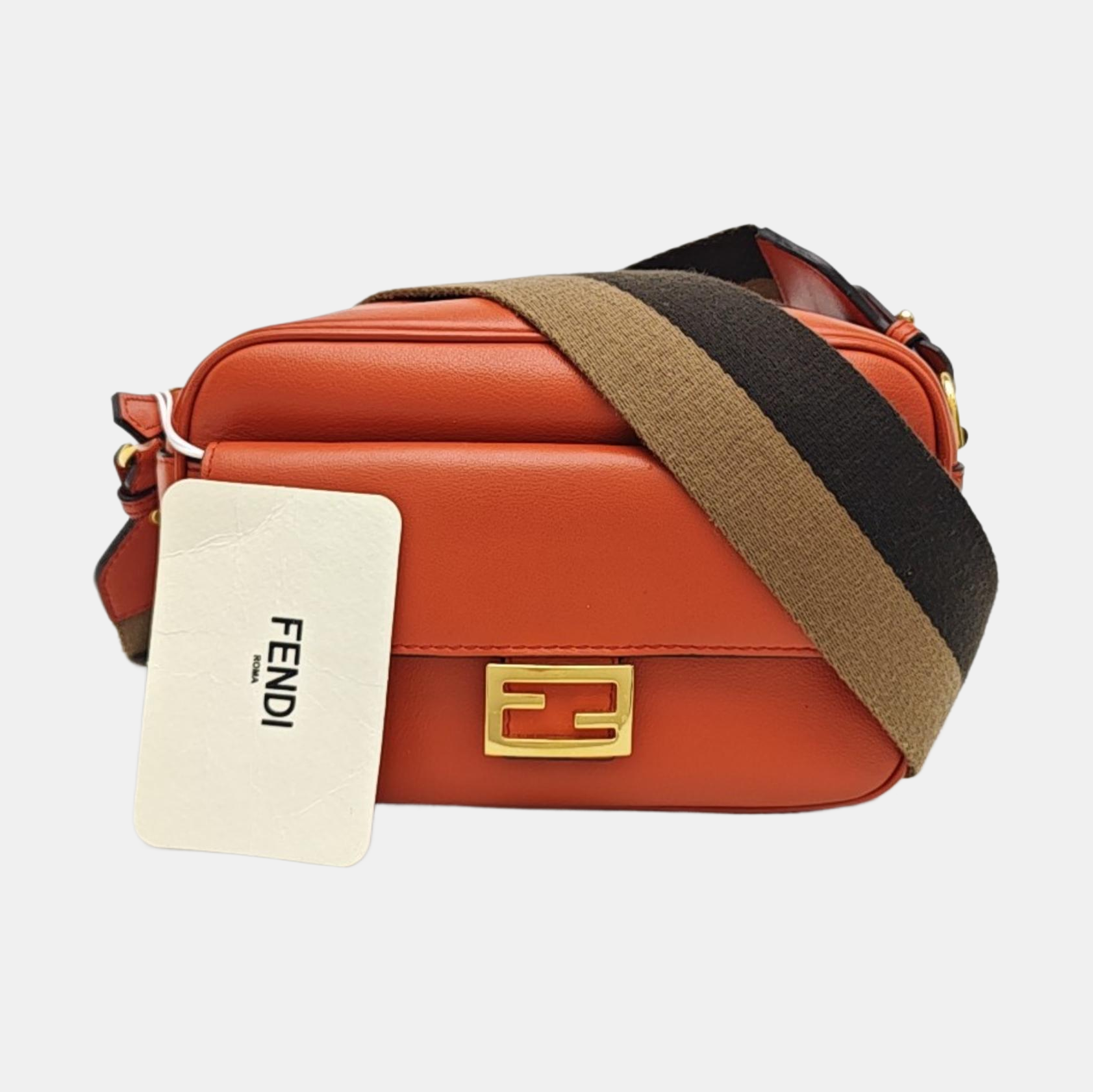 Leather Shoulder Bag Mini Orange