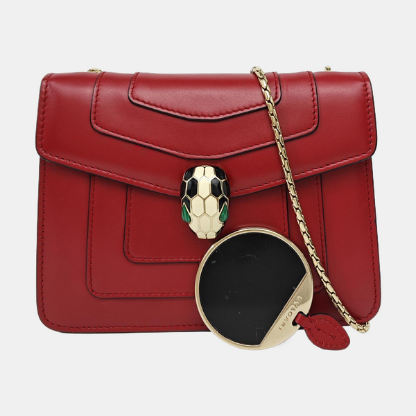 SERPENTI FOREVER Small Calfskin Red