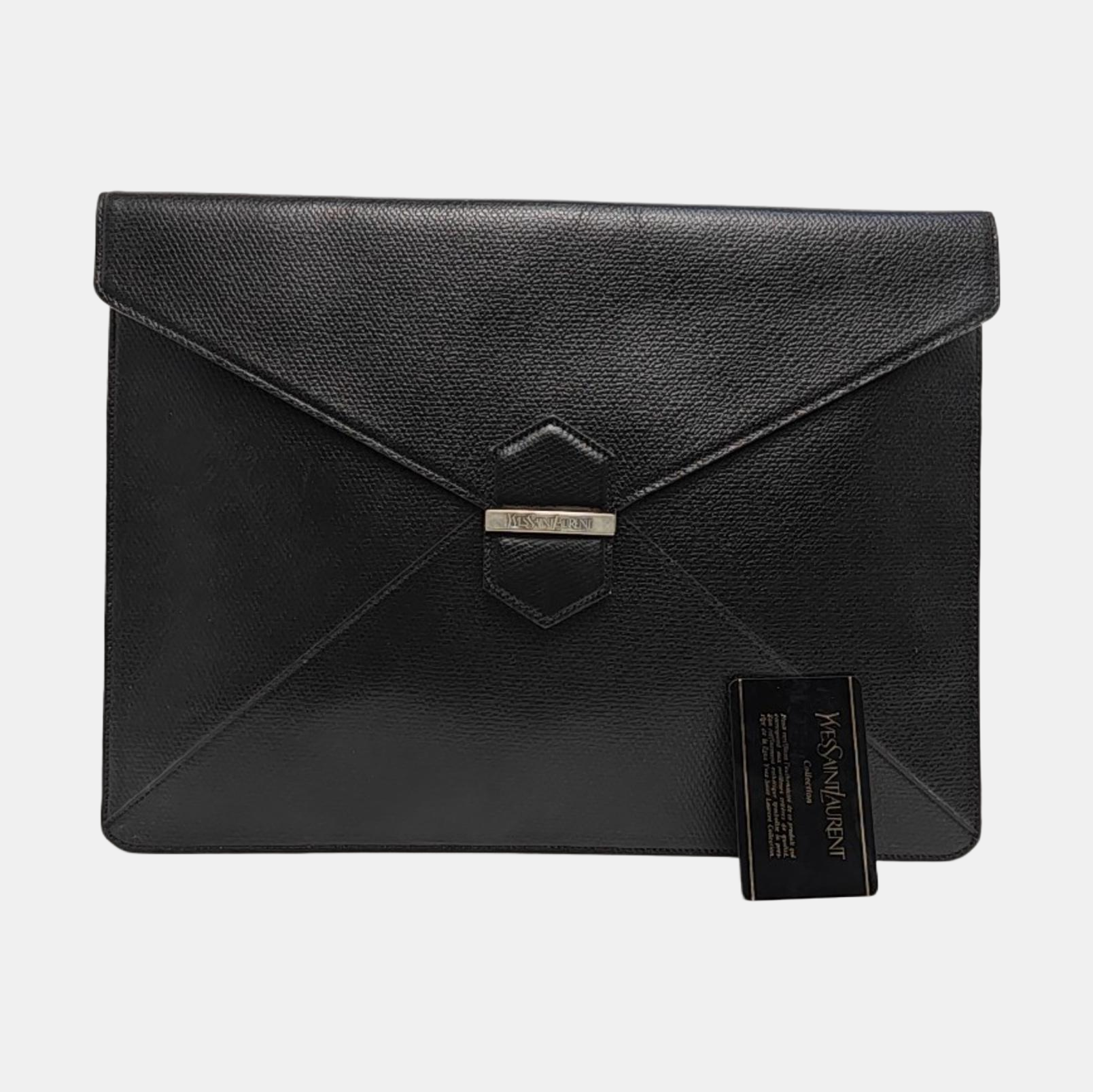 Leather Clutch Black