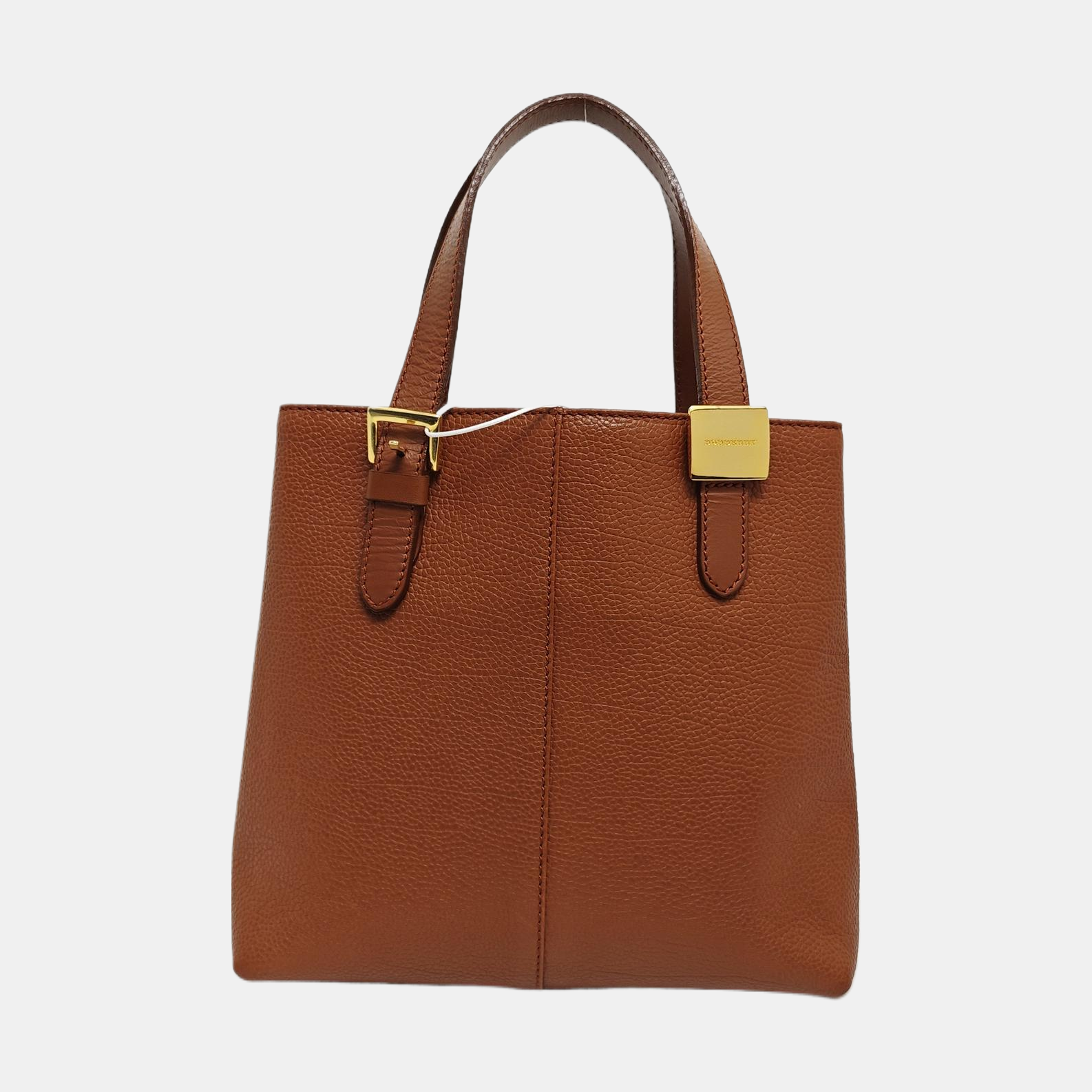 Calfskin Top Handle Bag Brown