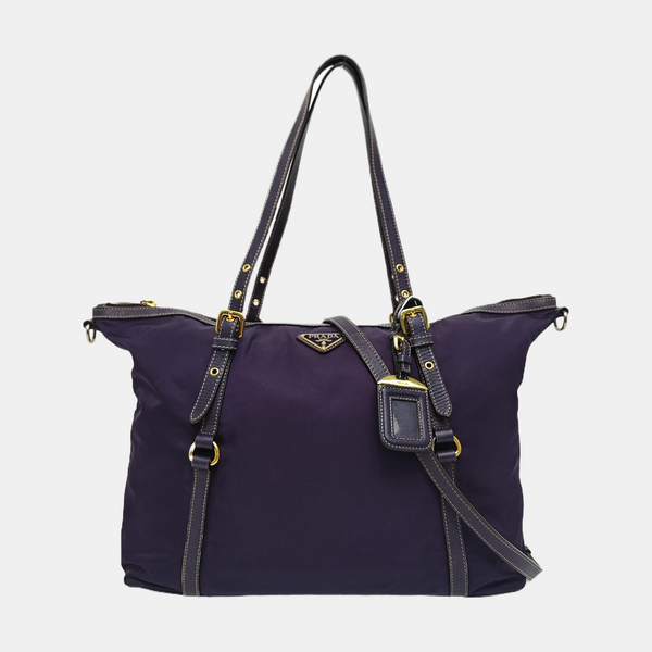 Nylon Tote Bag Purple