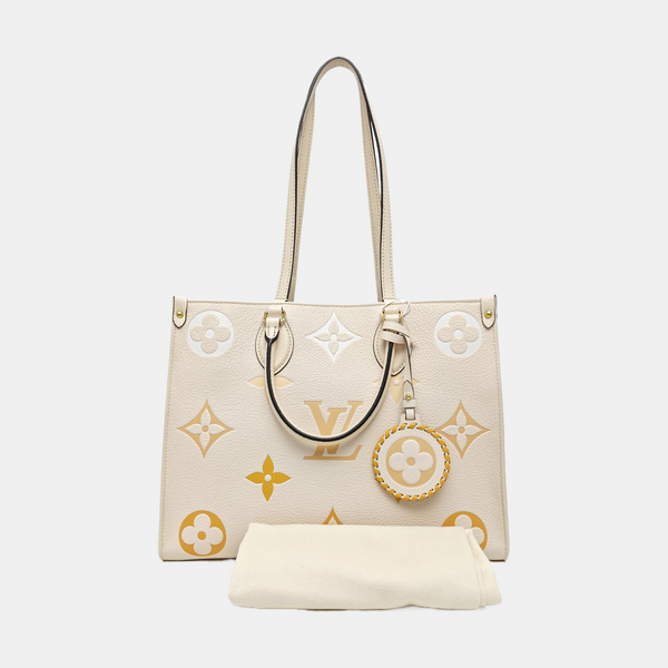ONTHEGO MM Monogram Calfskin Beige