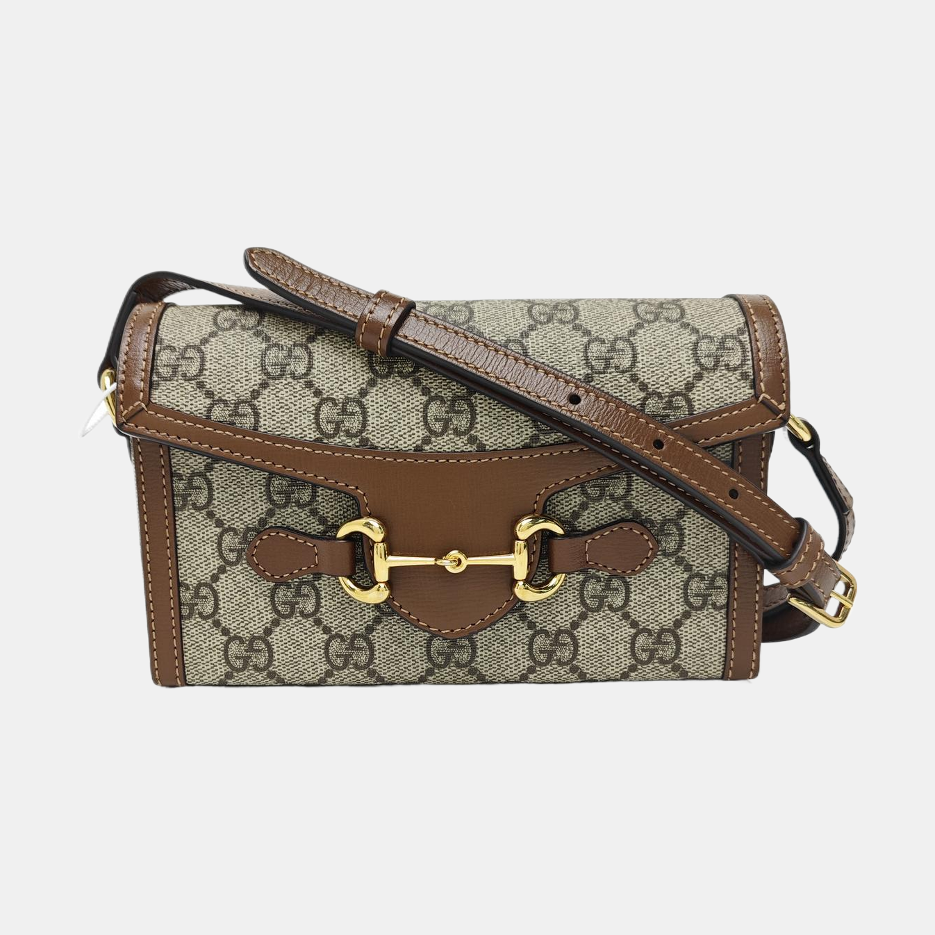 Horsebit 1955 Mini Monogram Coated Canvas Beige
