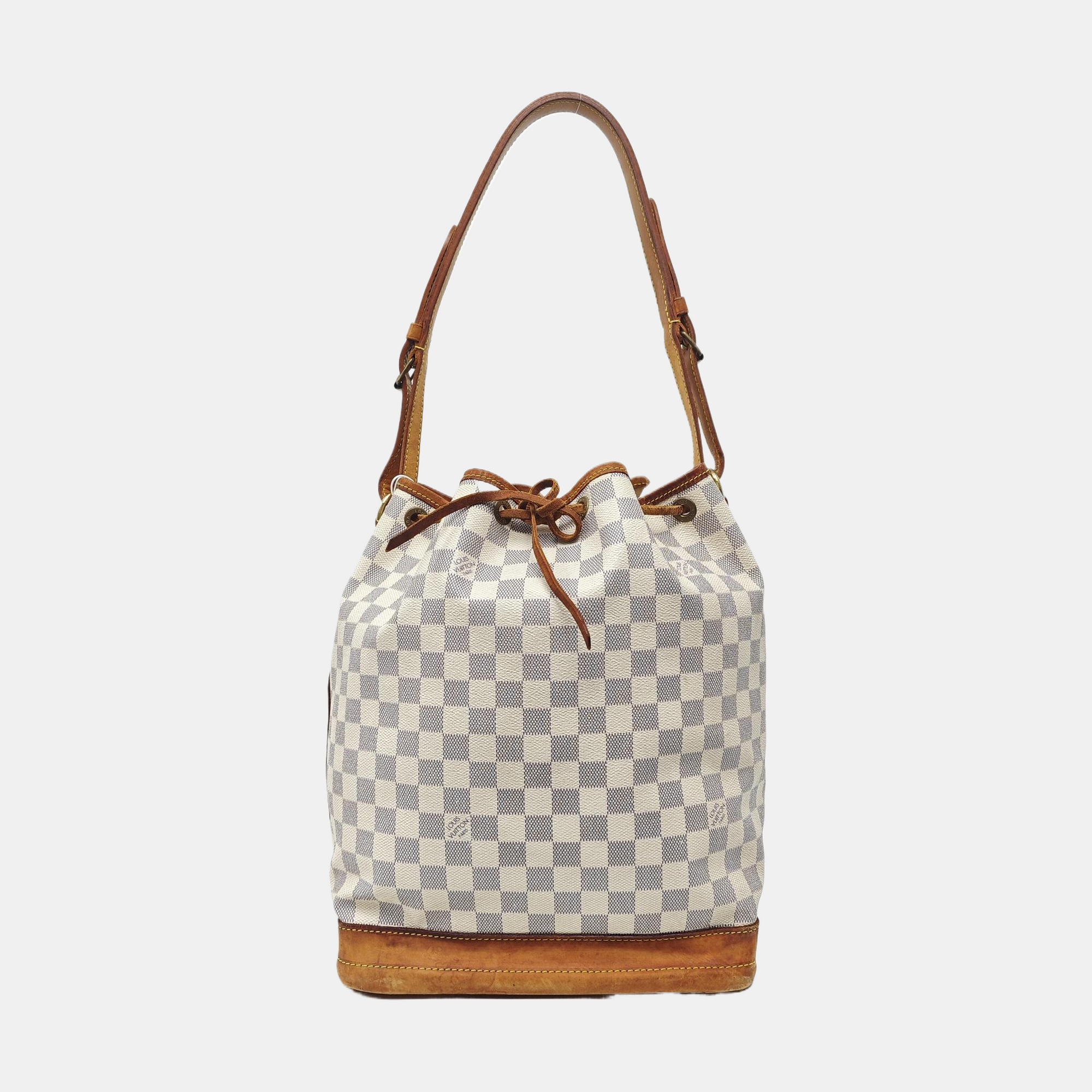 NOÉ GM Damier Azur Coated Canvas White