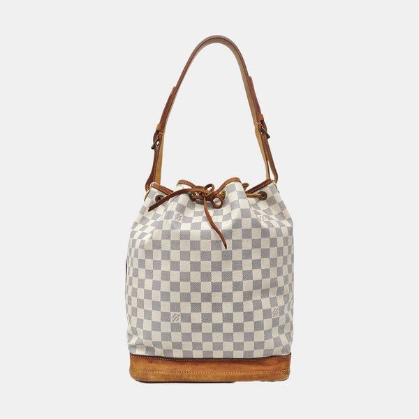 NOÉ GM Damier Azur Coated Canvas White
