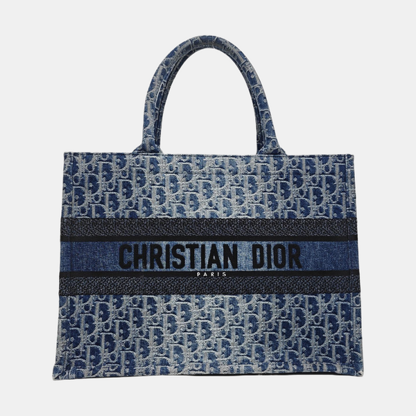 Book Tote Medium Oblique Denim Blue