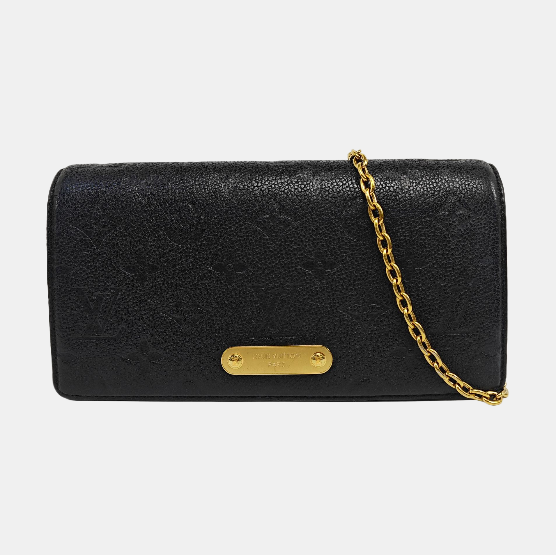 Lily Monogram Calfskin Black