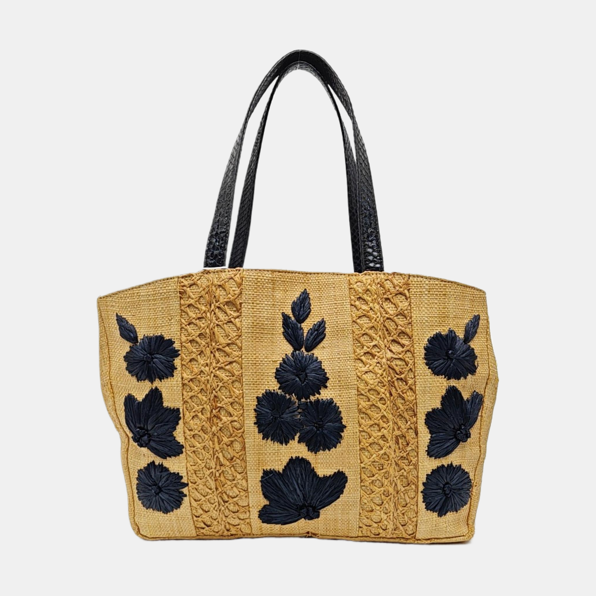 Straw Tote Bag Brown
