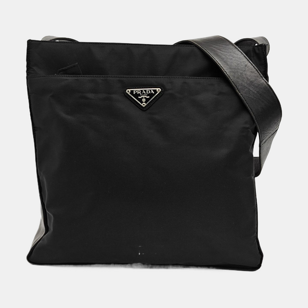 Nylon Shoulder Bag Black