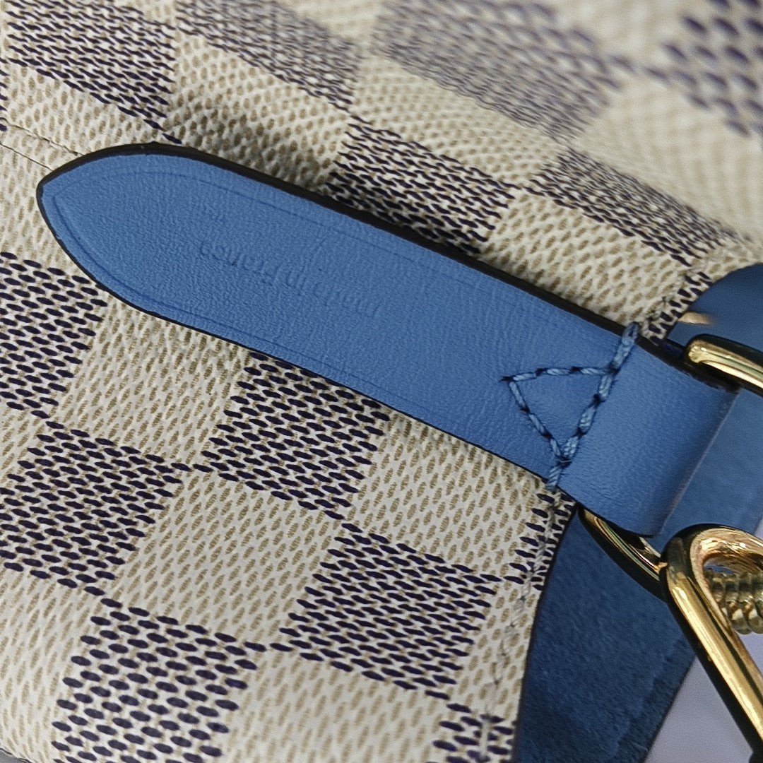 NÉONOÉ MM Damier Azur Coated Canvas White