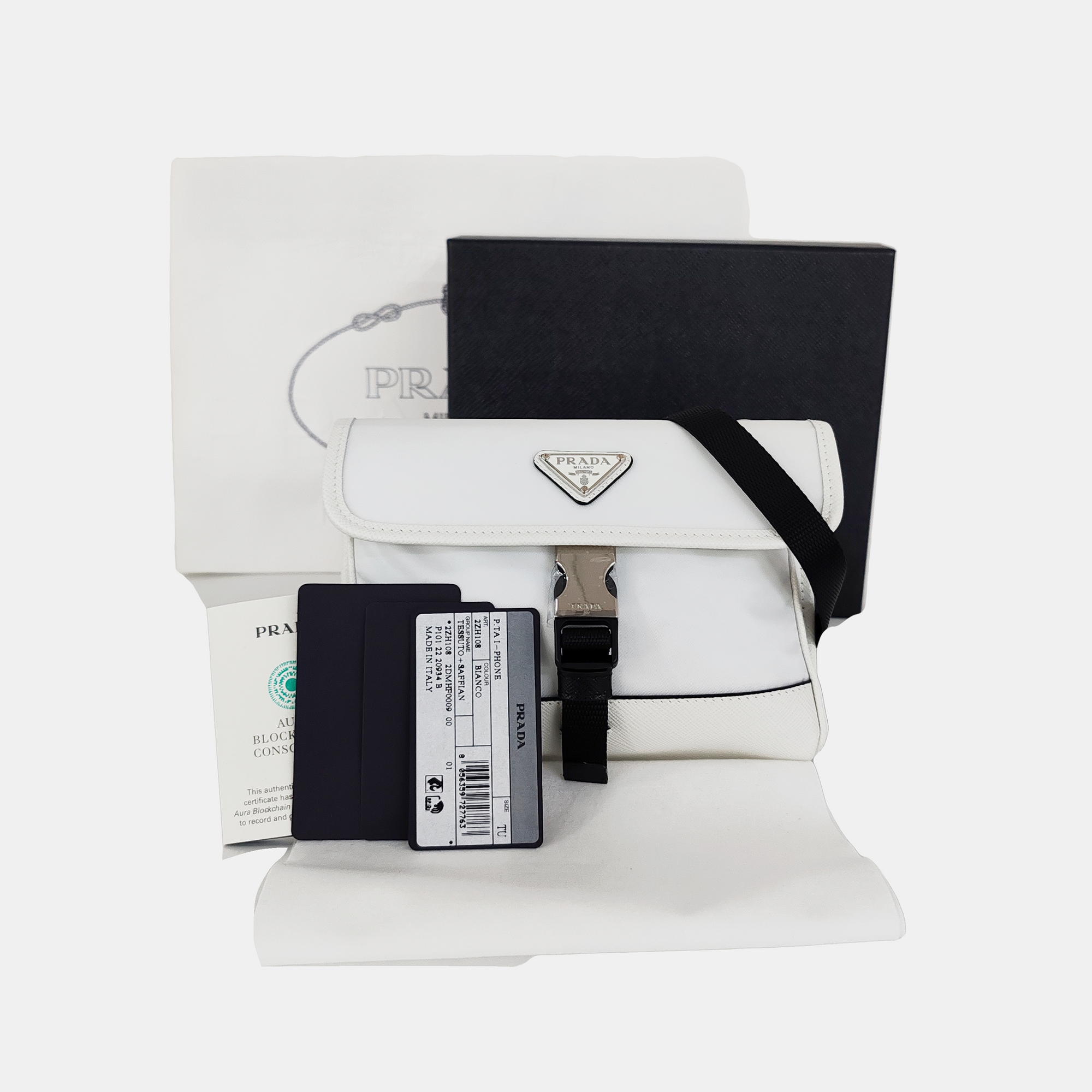 Nylon Crossbody Bag White