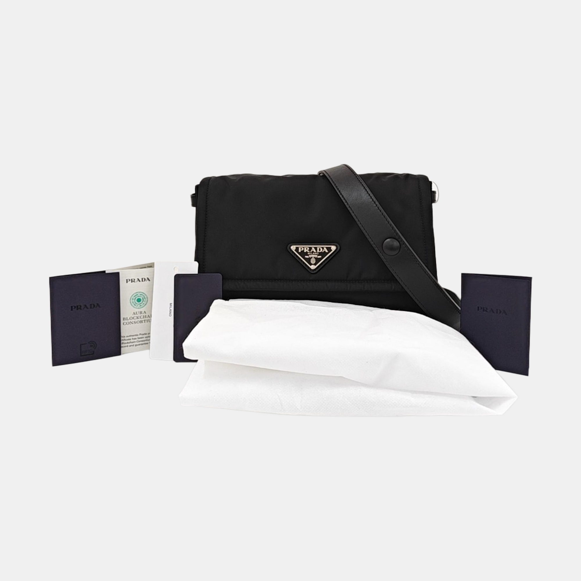 Nylon Crossbody Bag Small Black