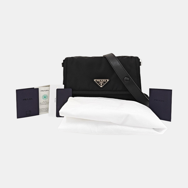 Nylon Crossbody Bag Small Black