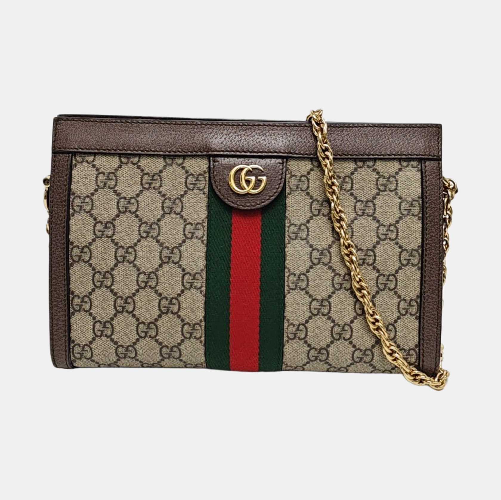 Ophidia Small Monogram Lona Revestida Beige