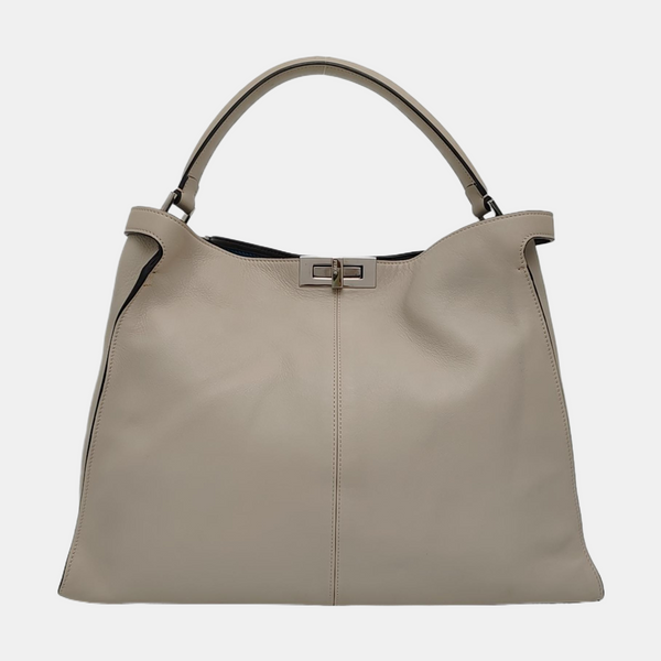 Authenticated pre-owned  Peekaboo Essential Calfskin White - Tote Bag at Looply