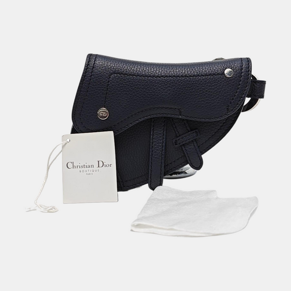 Authenticated pre-owned  Saddle Calfskin Blue - Clutch at Looply