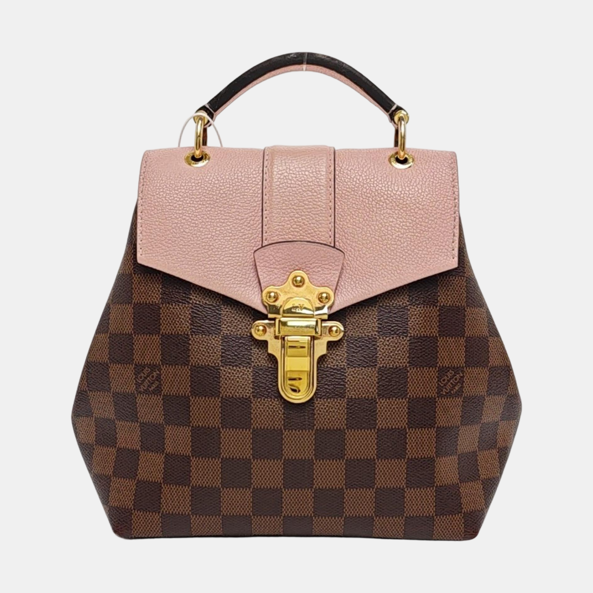 CLAPTON Damier Ebene Coated Canvas Brown