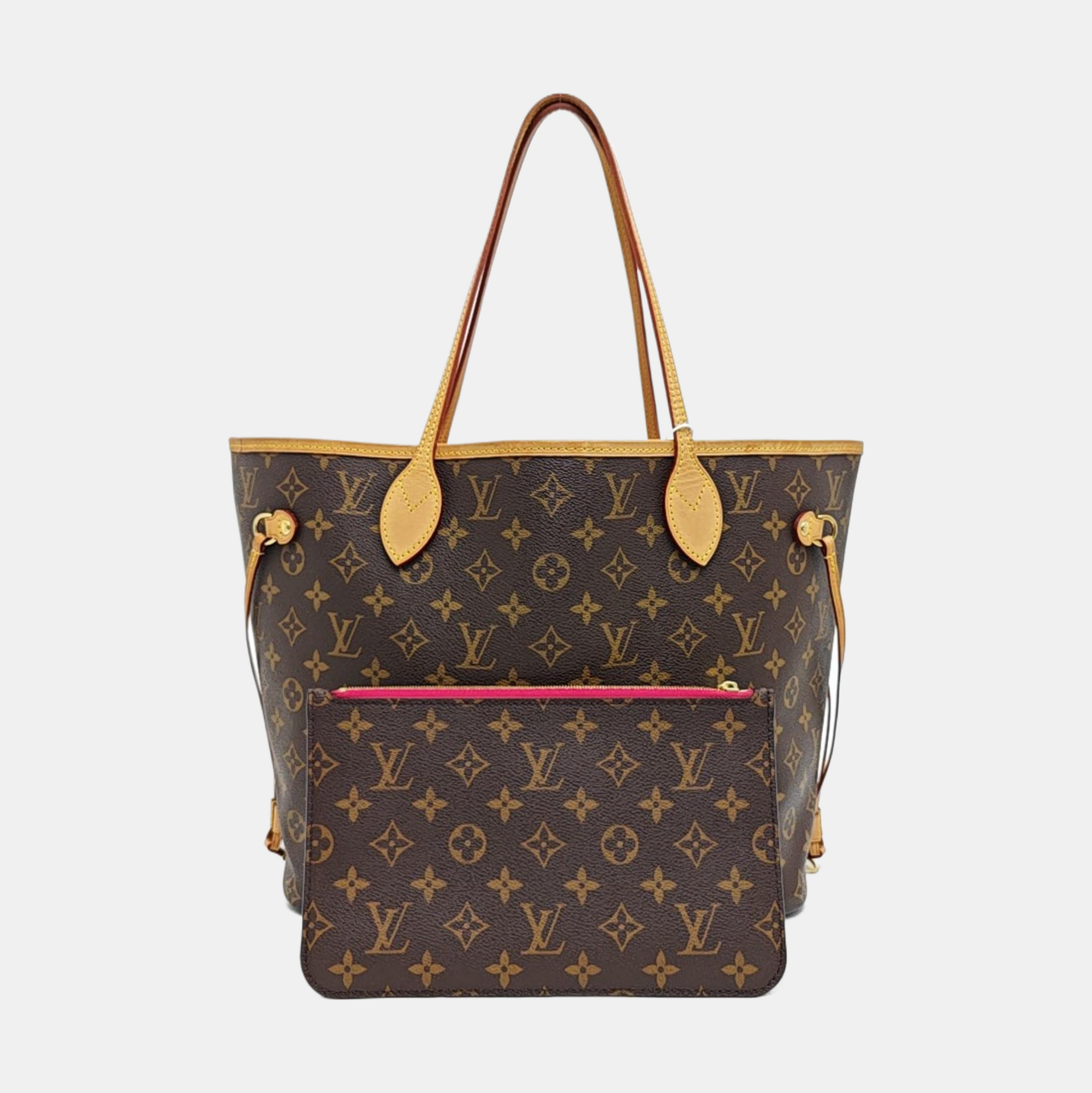NEVERFULL MM Monogram Coated Canvas Brown