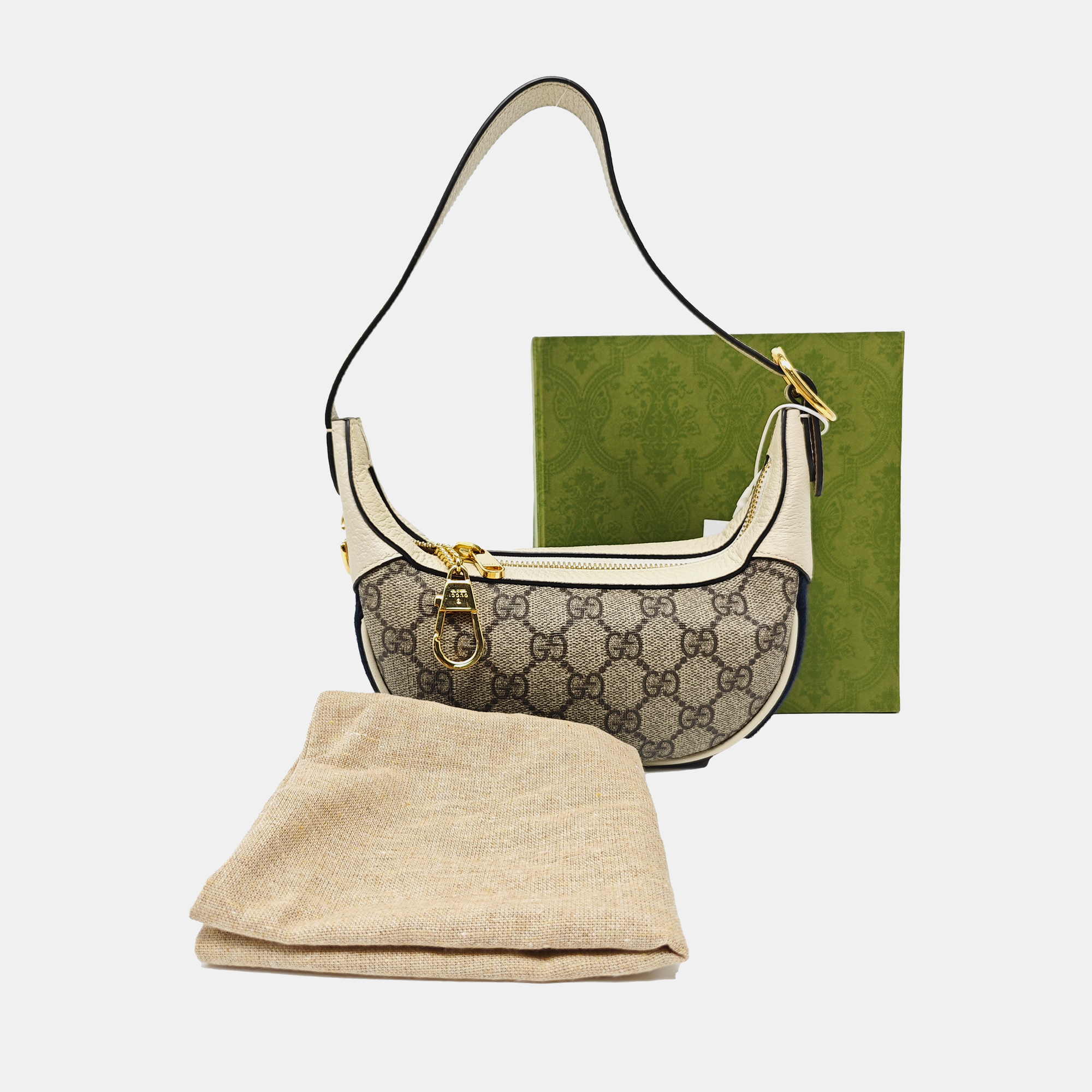Ophidia Mini Monogram Coated Canvas Beige