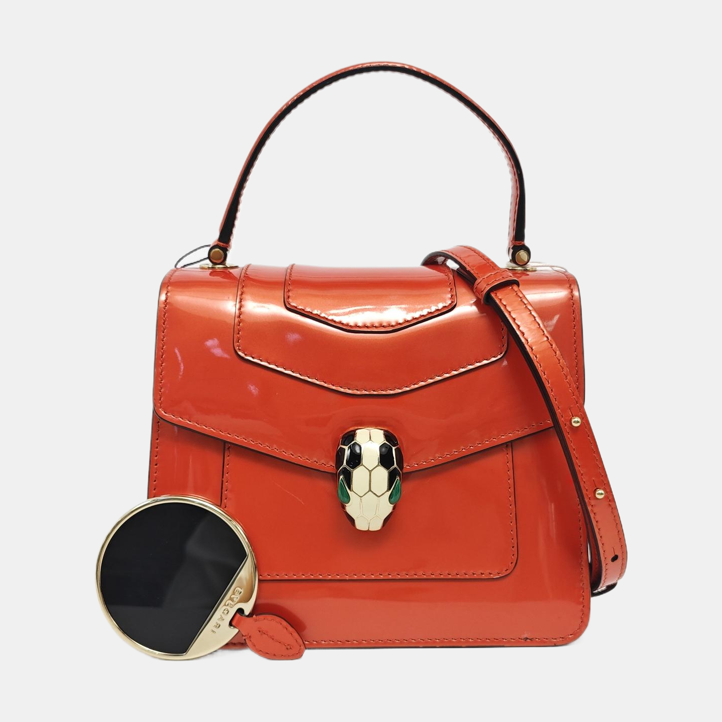 SERPENTI FOREVER Small Quilted Calfskin Orange