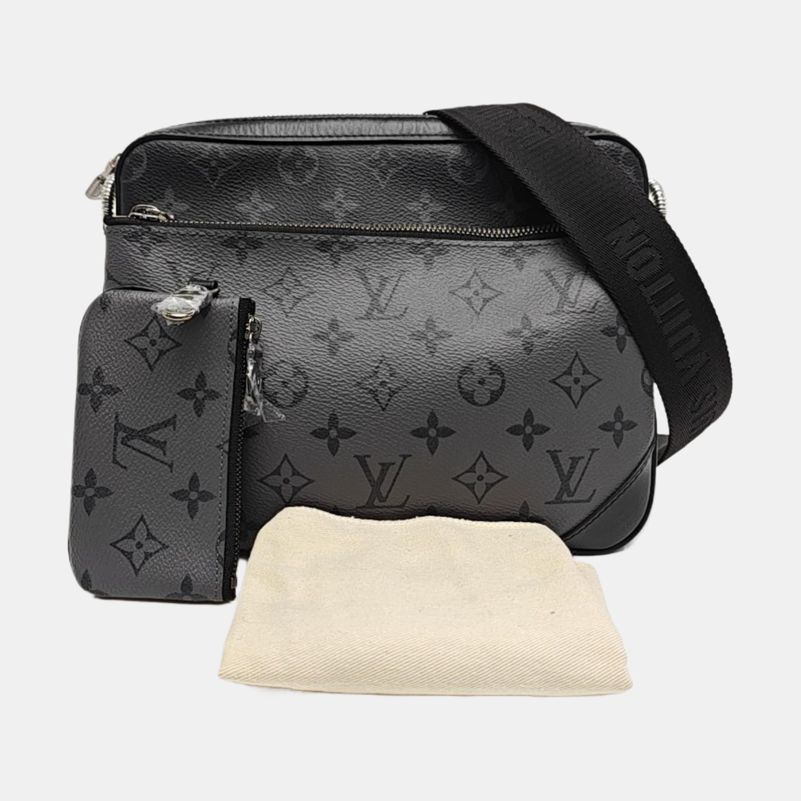 TRIO Monogram Coated Canvas Gray