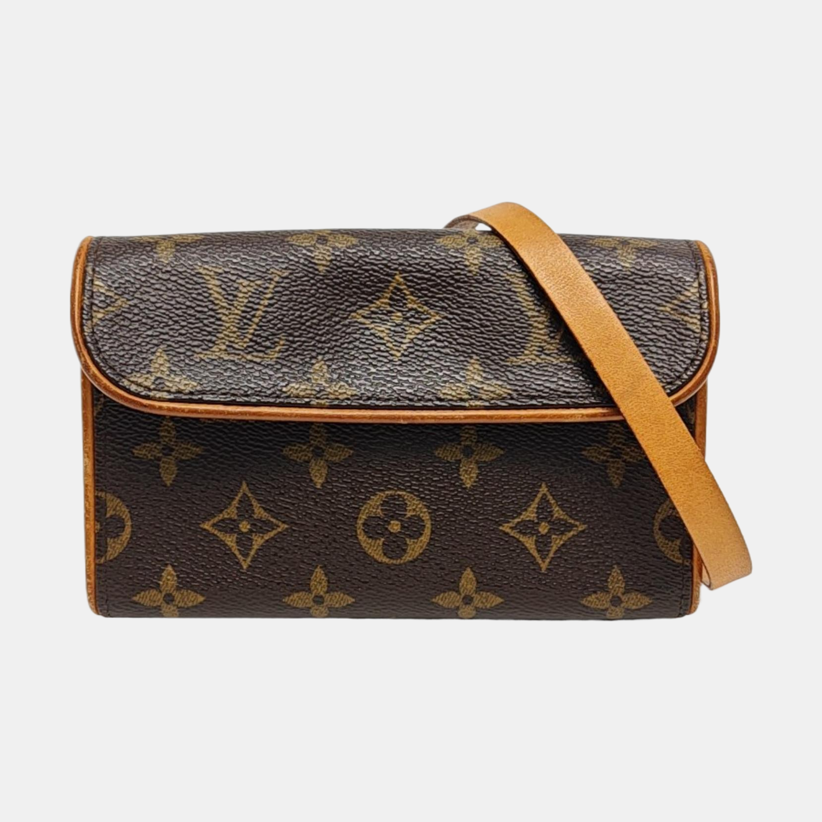 FLORENTINE Monogram Coated Canvas Brown