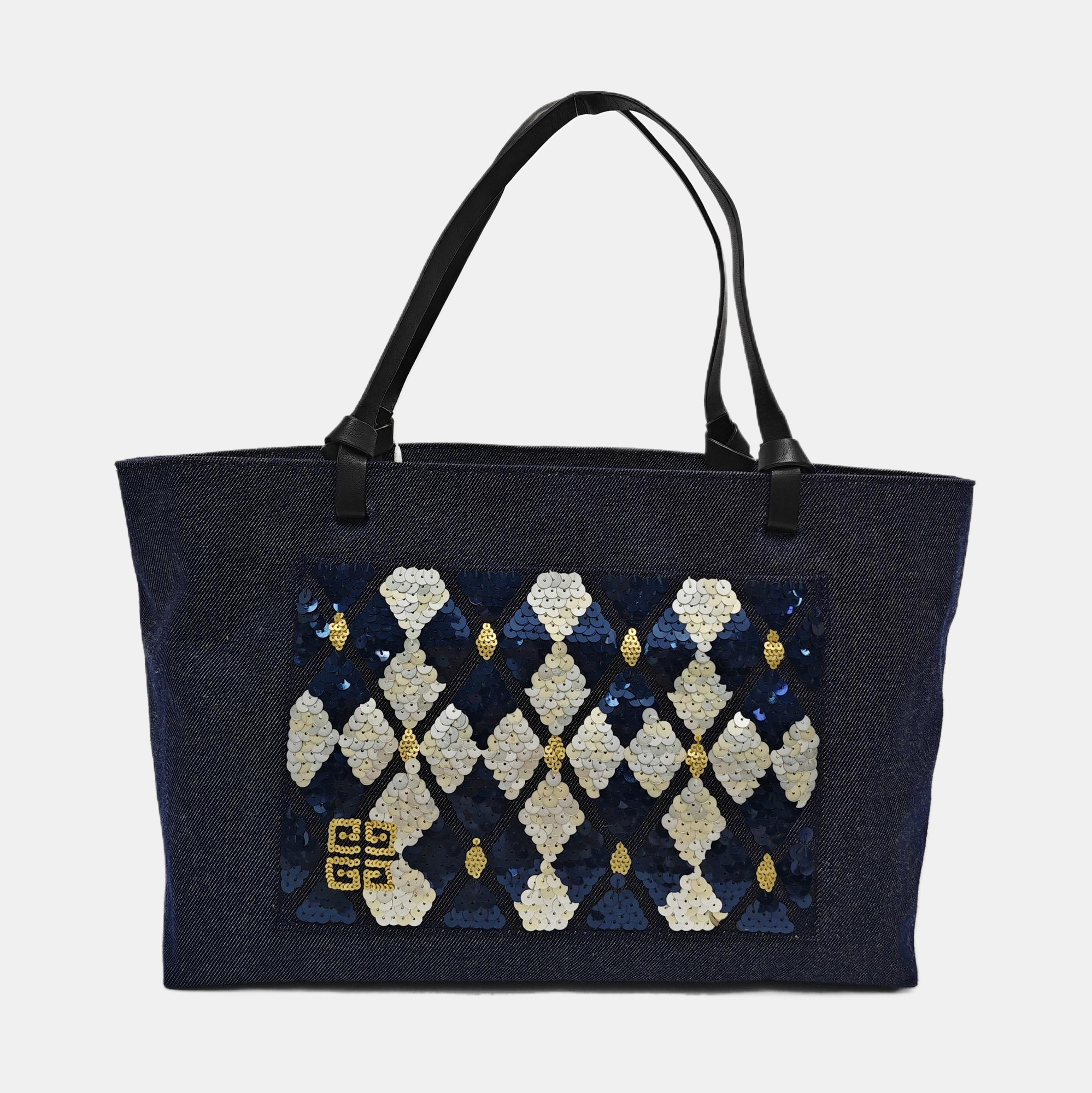 Denim Tote Bag Blue