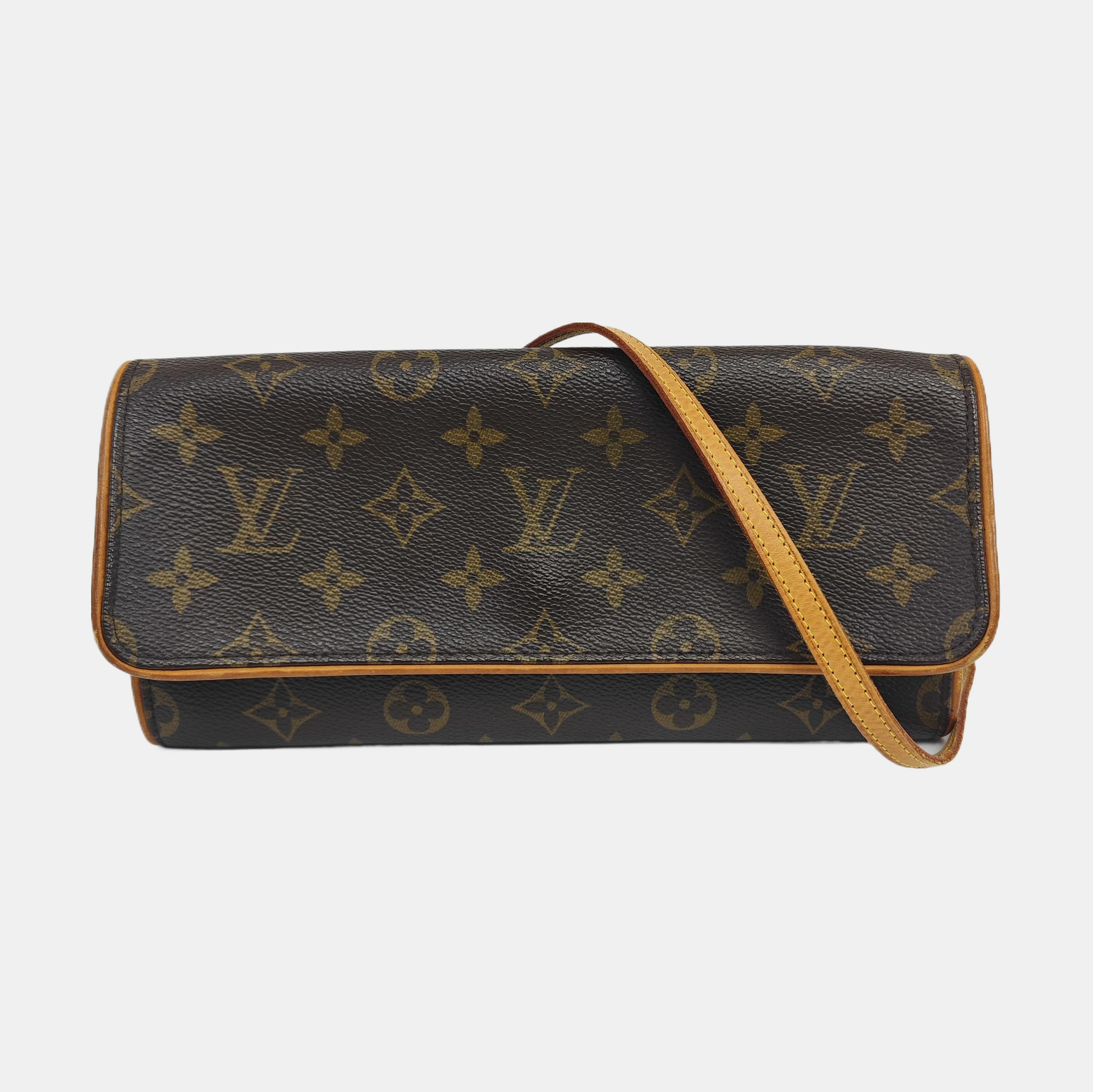TWIN GM Monogram Coated Canvas Brown