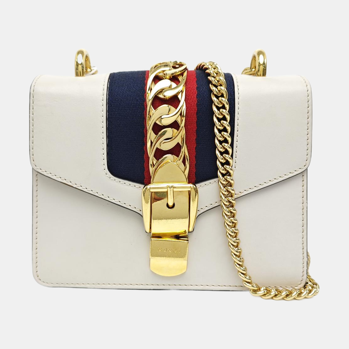 Sylvie Mini Calfskin White
