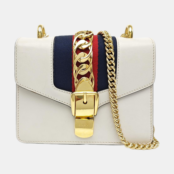 Sylvie Mini Calfskin White