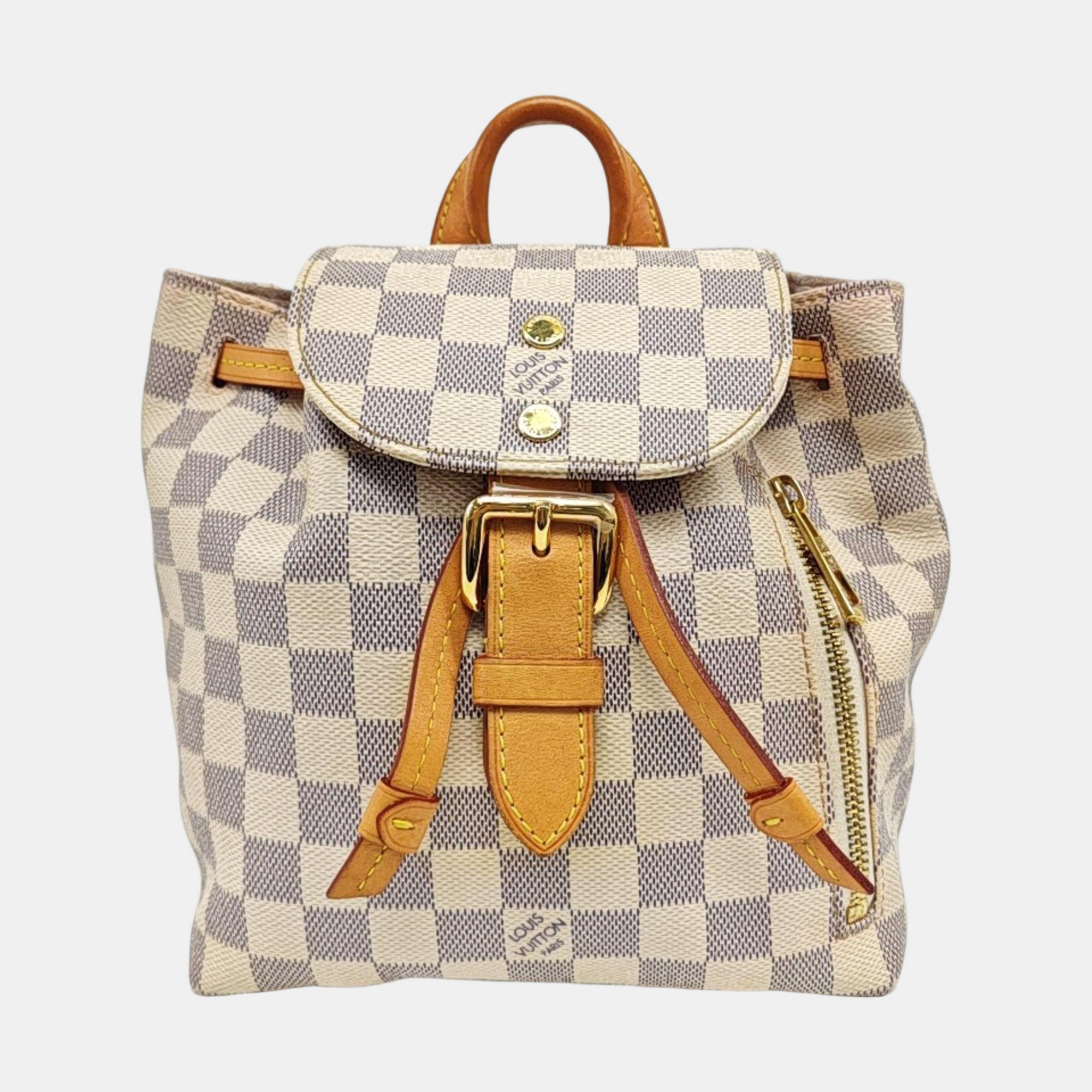 SPERONE BB Damier Azur Coated Canvas White