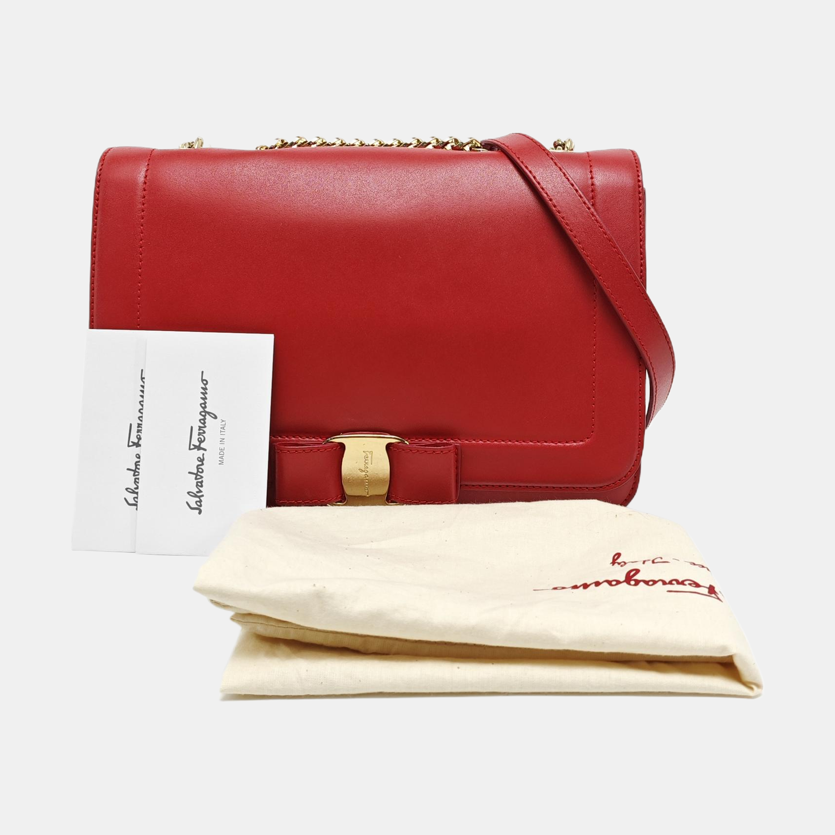 Vara Quilted Patent Leather Red
