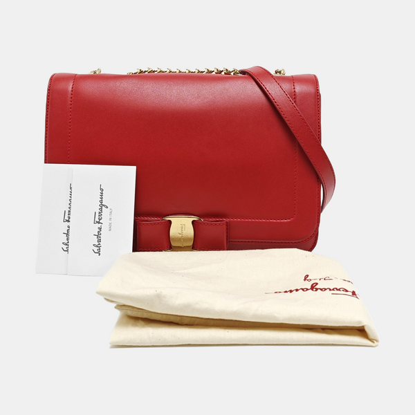 Vara Quilted Patent Leather Red
