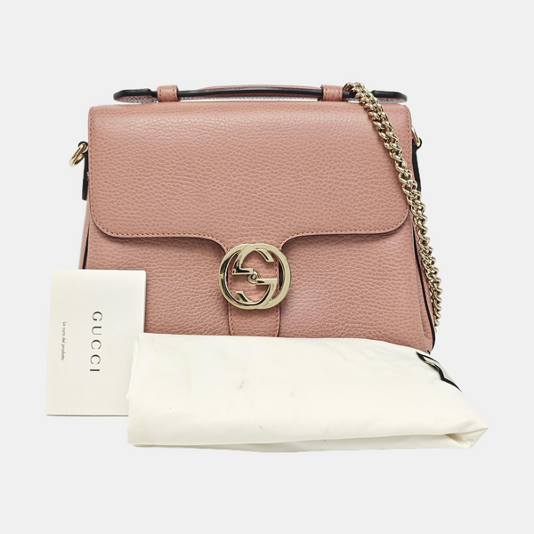 Interlocking G Large Calfskin Pink