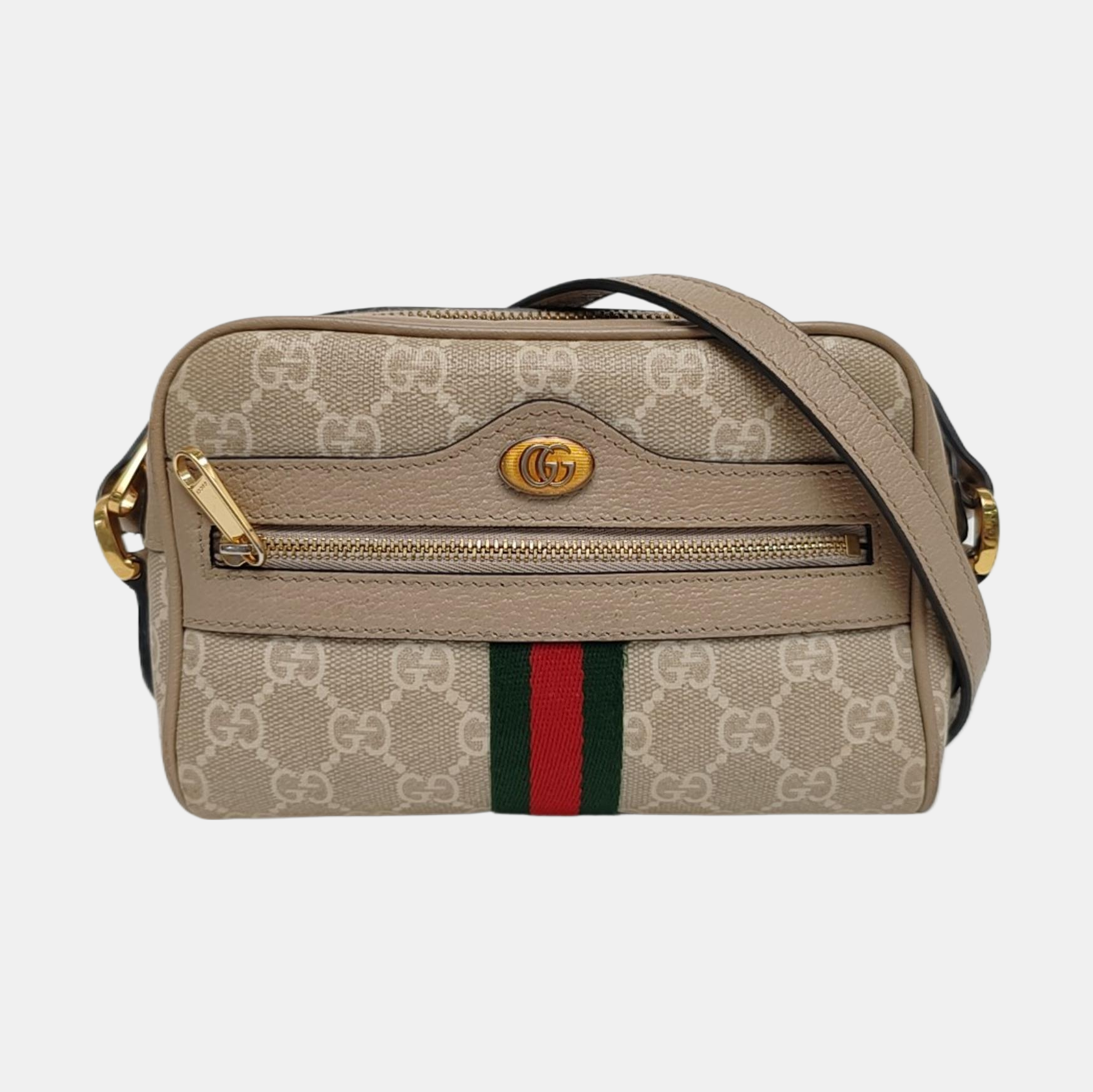 Authenticated pre-owned  Ophidia Mini Monogram Coated Canvas Beige - Shoulder Bag at Looply