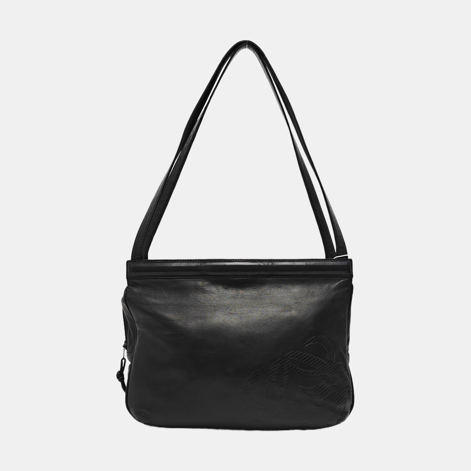 Lambskin Shoulder Bag Black