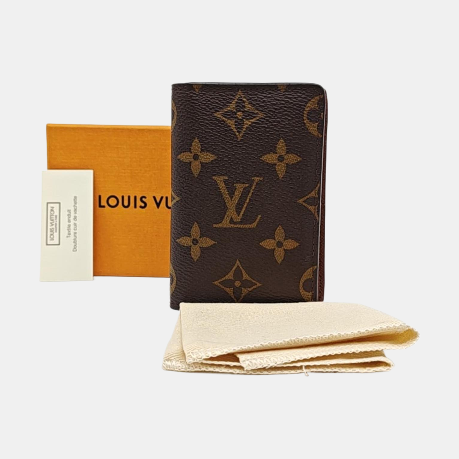 JAMES Monogram Coated Canvas Brown Card Holder