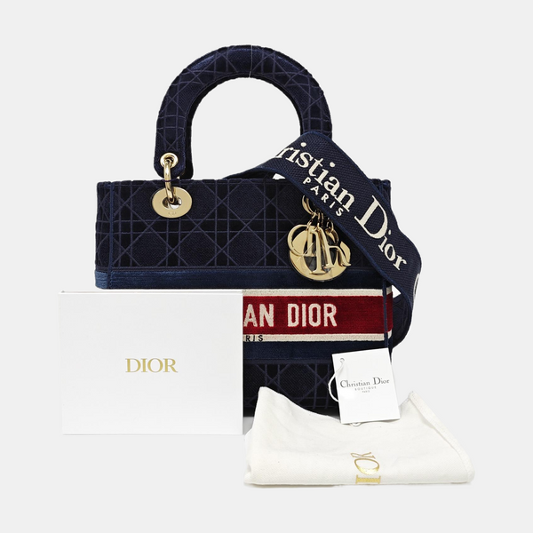 Lady D-Lite Cannage Velvet Blue