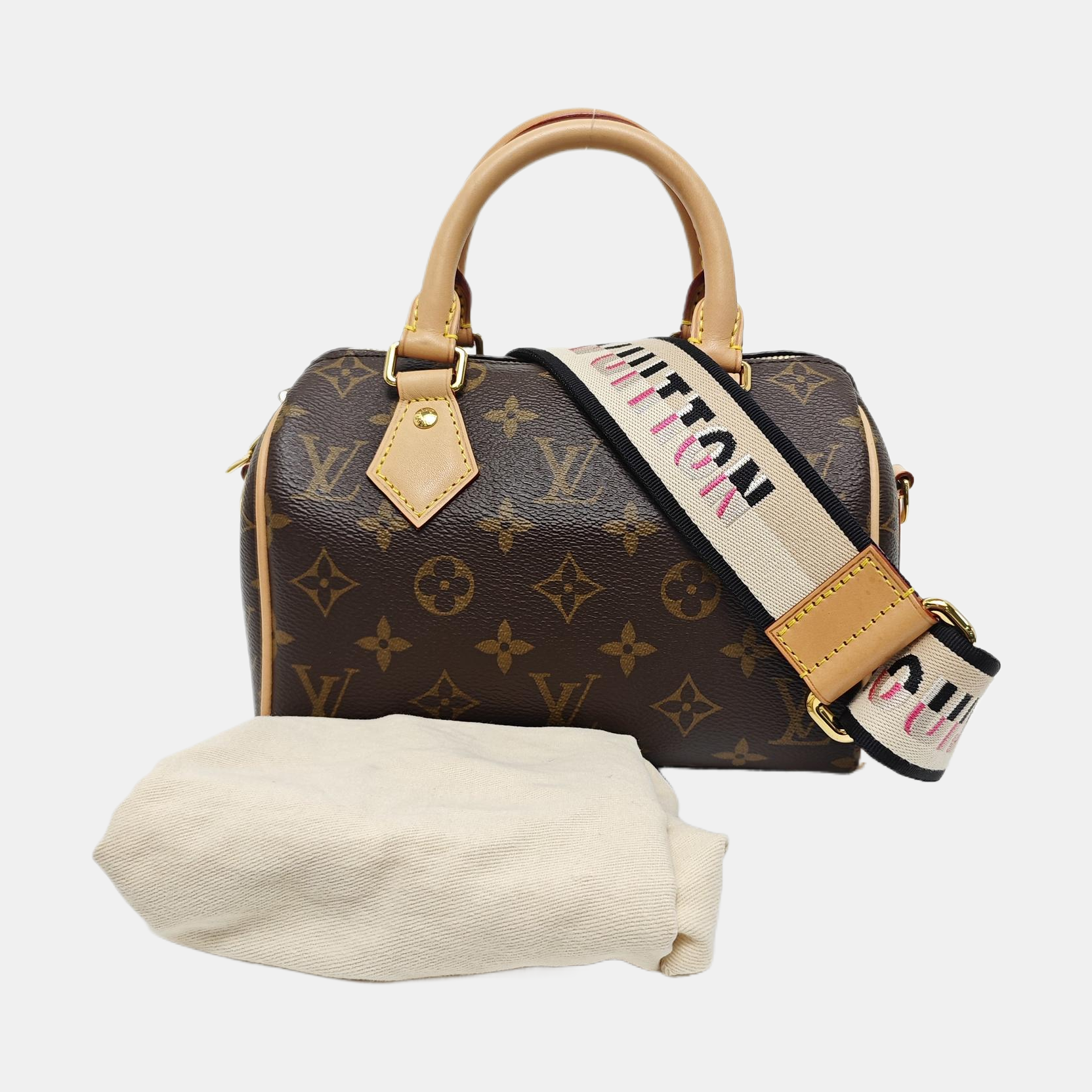SPEEDY 20 Monogram Coated Canvas Brown
