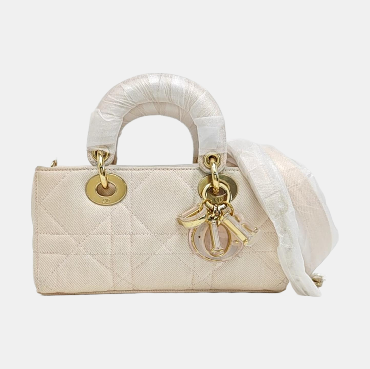 Lady D-Joy Small Cannage Canvas Pink