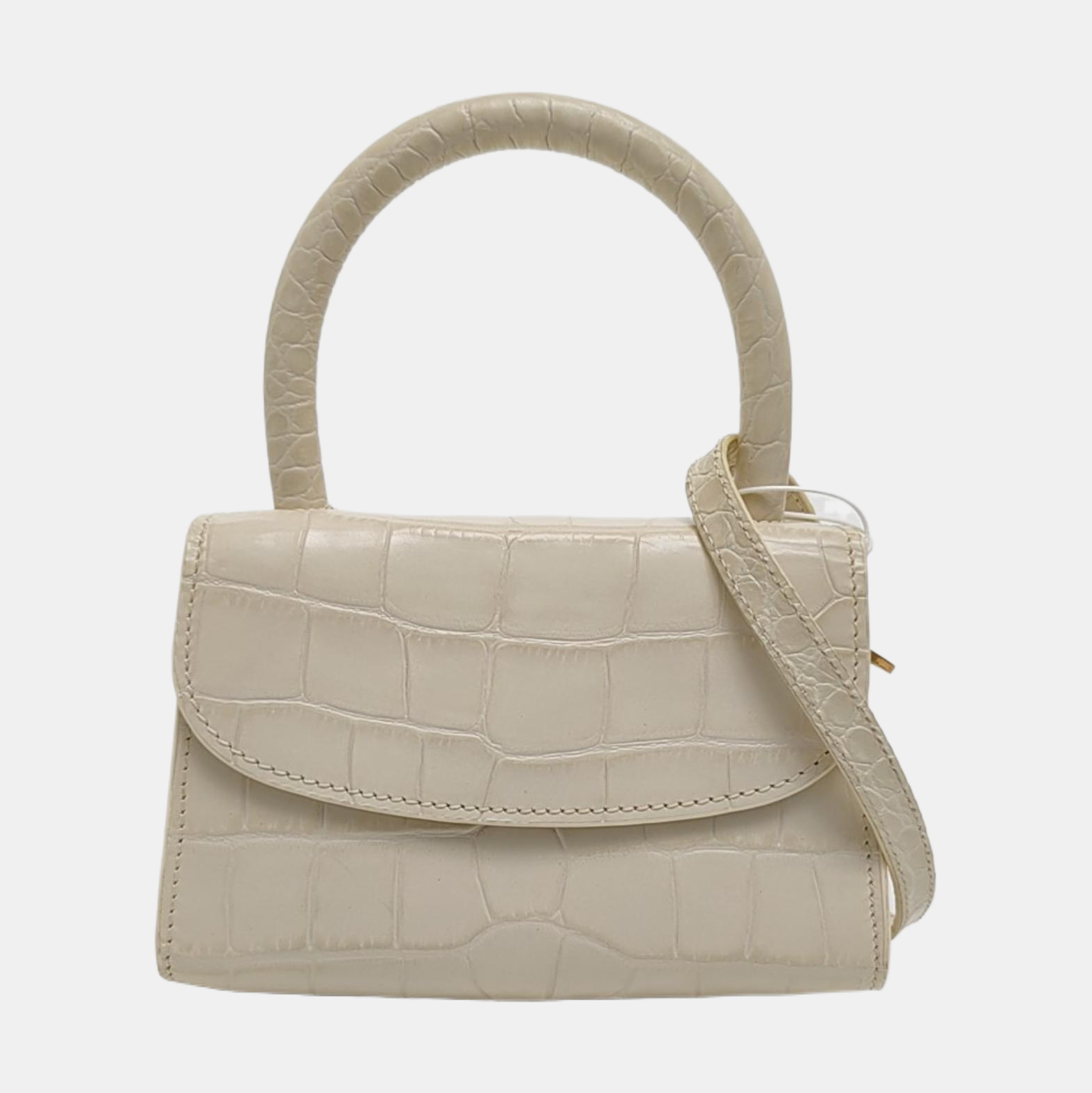 Leather Shoulder Bag Mini White