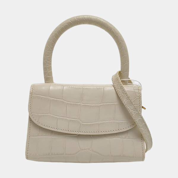 Leather Shoulder Bag Mini White