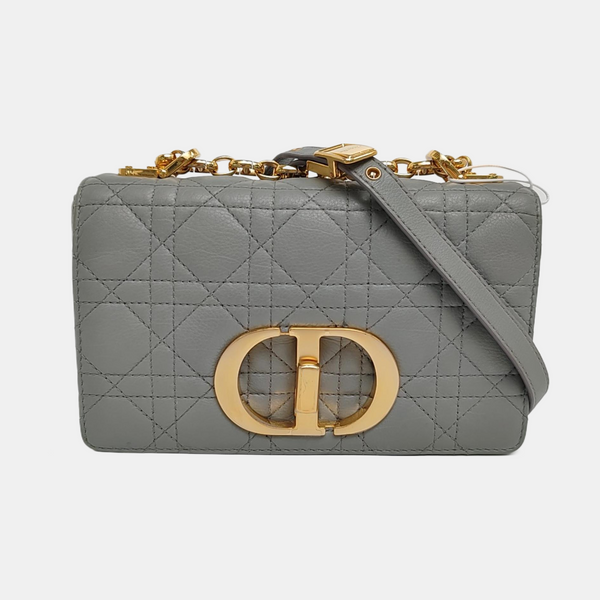 Dior Caro Small Cannage Calfskin Blue