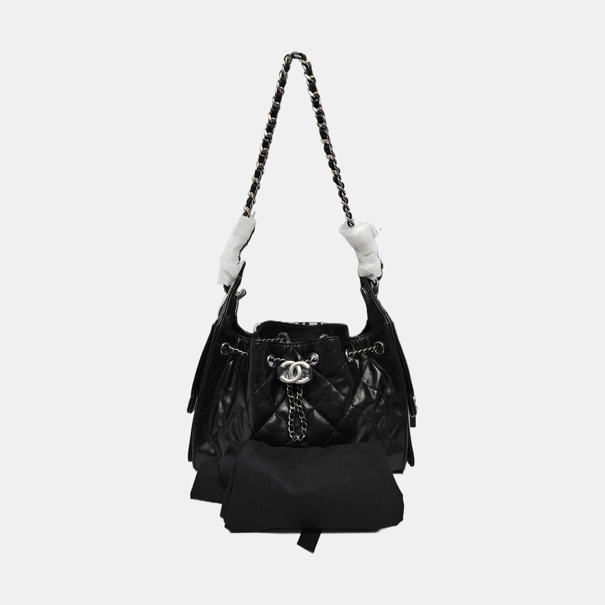 CHANEL 25 Quilted Calfskin Black