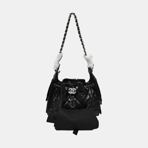 CHANEL 25 Quilted Calfskin Black