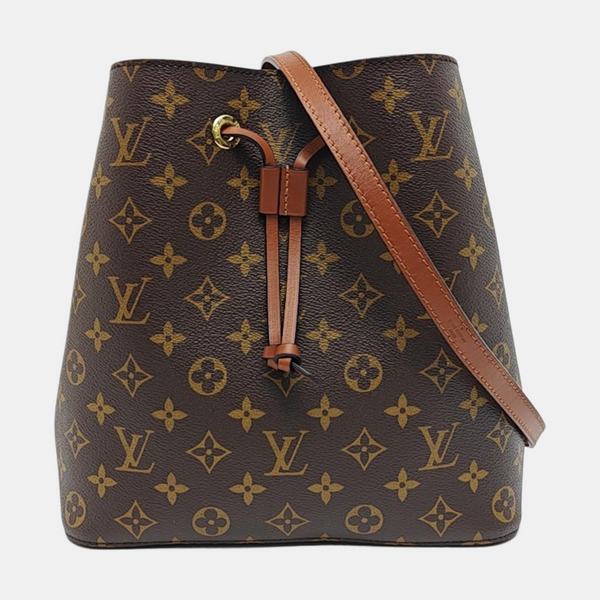 NÉONOÉ MM Monogram Coated Canvas Brown