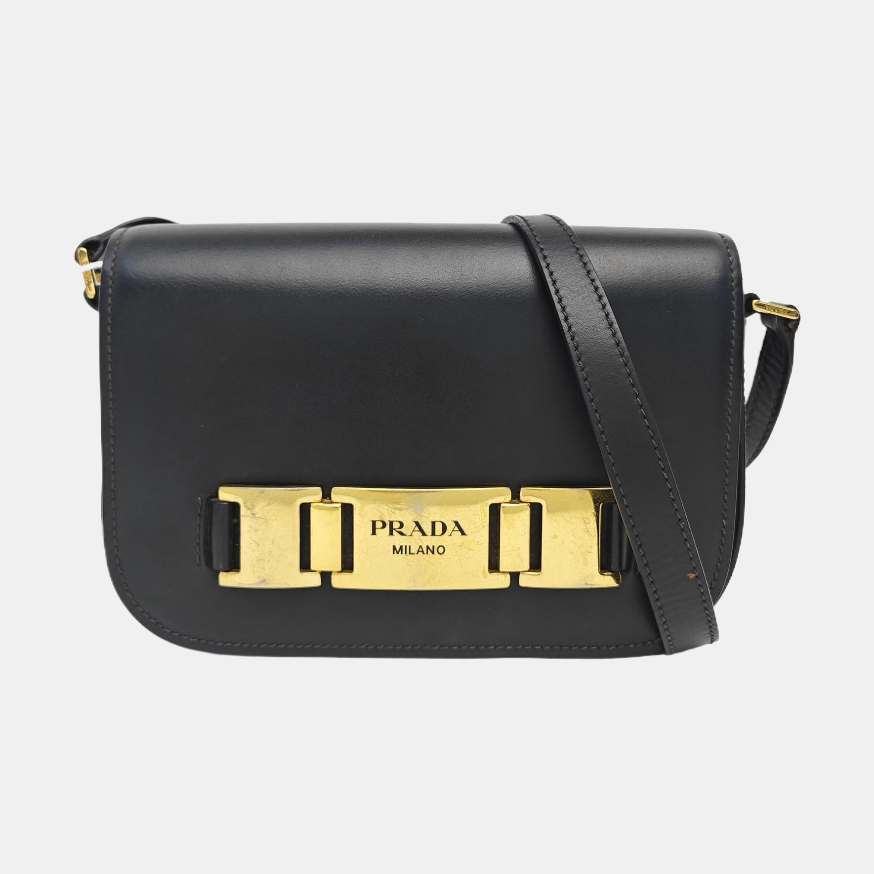 Calfskin Shoulder Bag Black