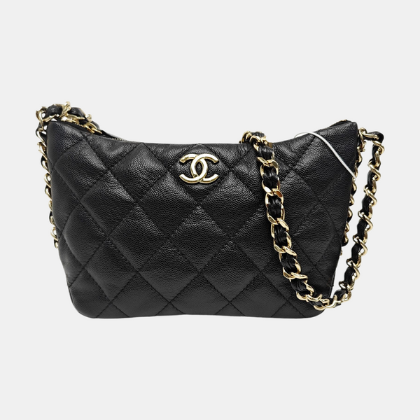 23K Quilted Calfskin Black
